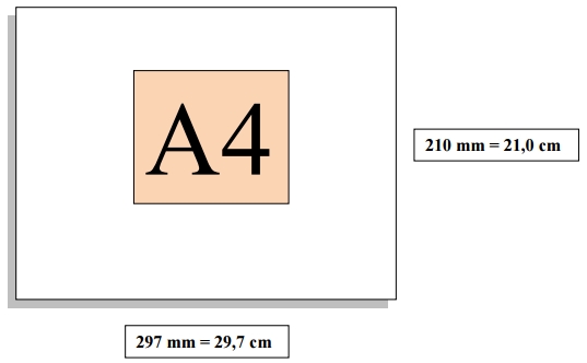 Dimensioni foglio A4  Formato e misure A4 ISO 216